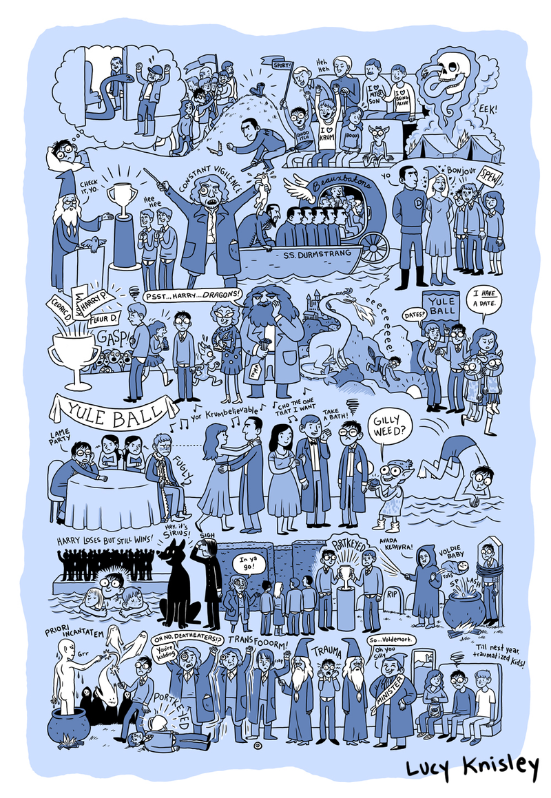 Illustration for article titled The entire plot of Harry Potter on a single poster